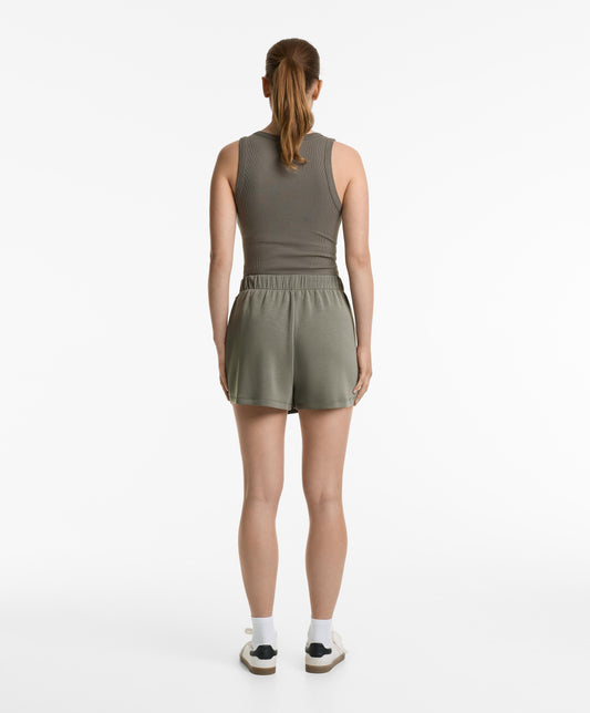 Soft-touch modal buckle trouser skirt
