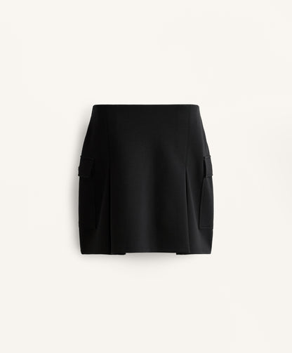 Cotton piqu¨¦ cargo skirt