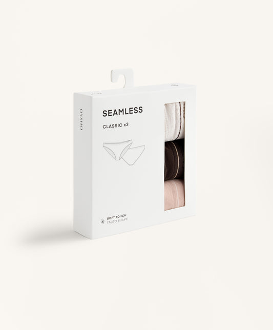 3 classic seamless soft touch briefs