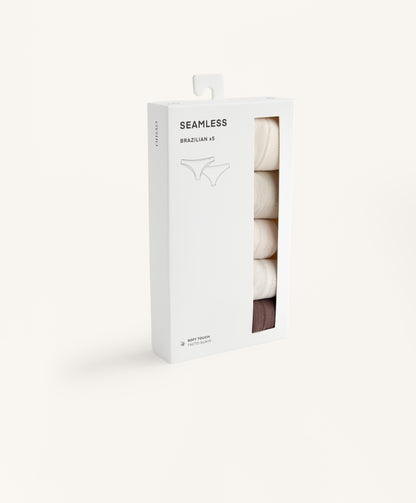 5 seamless soft touch Brazilian briefs