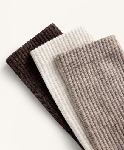 3 pairs of classic cotton blend sports socks