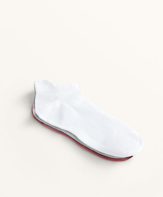 3 pairs of sneaker socks with tongue in polyamide blend