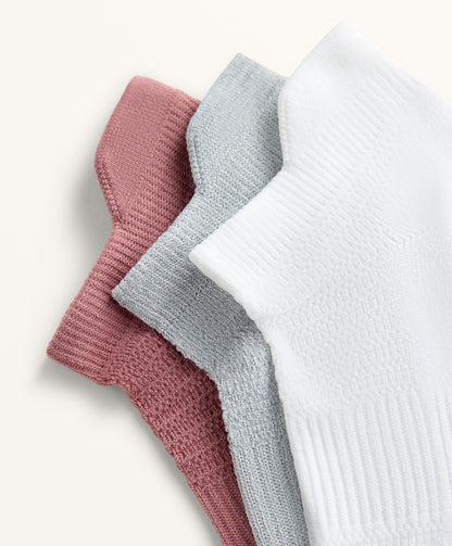 3 pairs of sneaker socks with tongue in polyamide blend