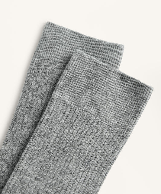 Long 15% cashmere and modal blend socks