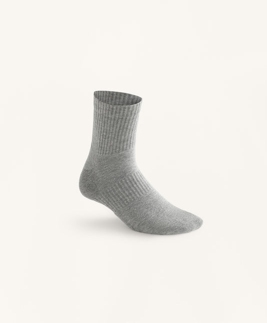 3 pairs of quarter-length sports cotton-blend socks