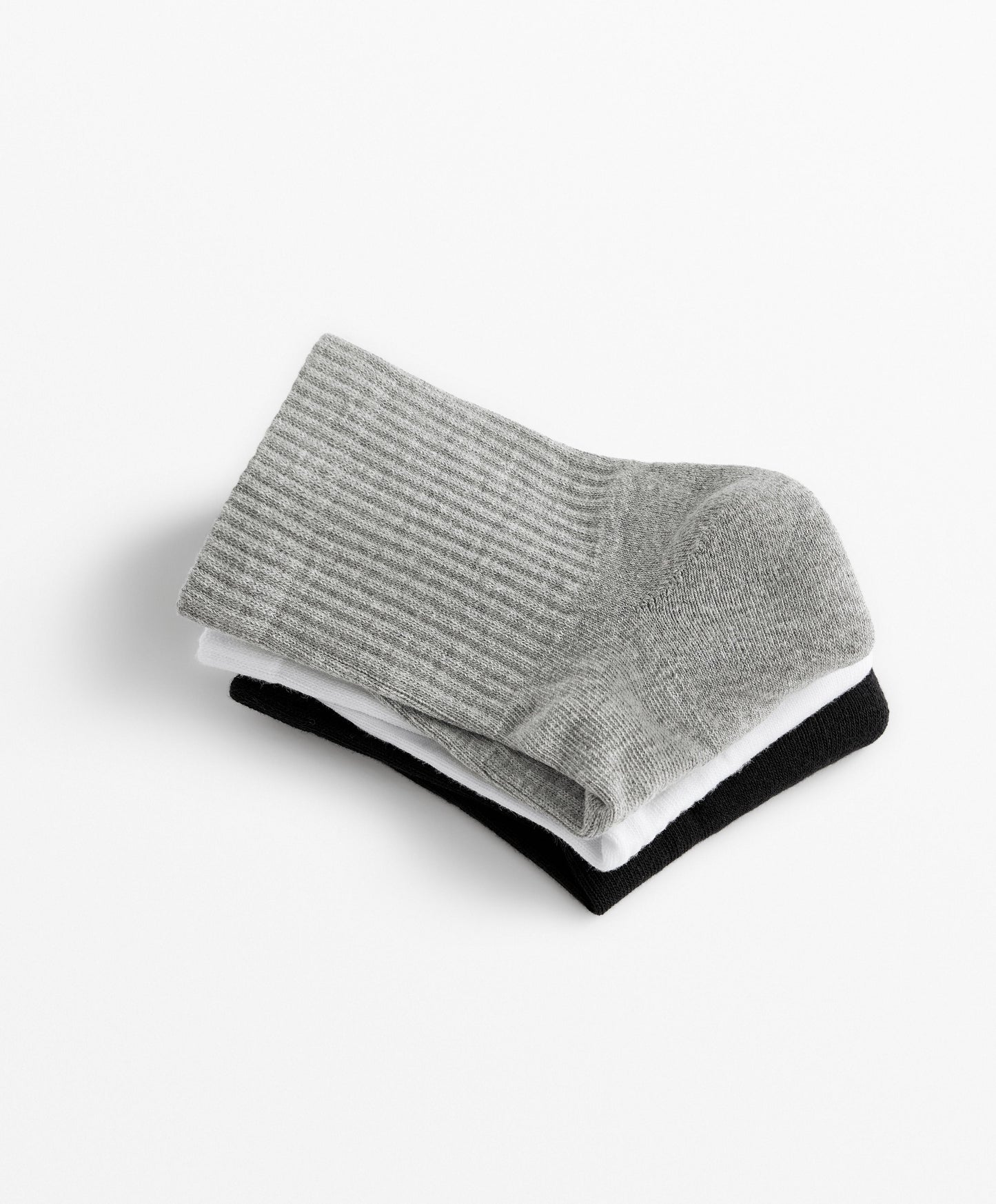 3 pairs of quarter-length sports cotton-blend socks