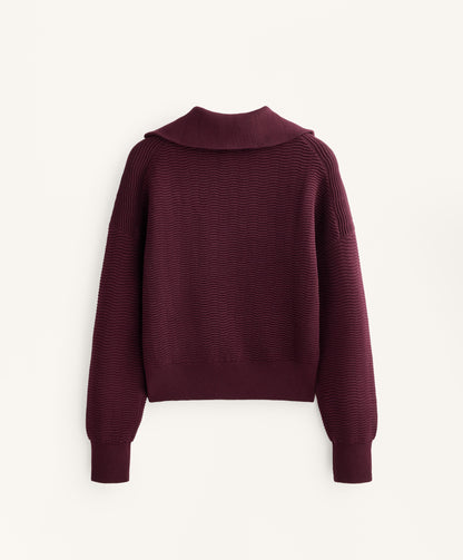 Textured Half-Zip Knit Jumper