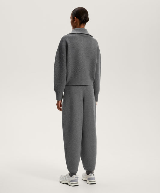 Textured Half-Zip Knit Jumper