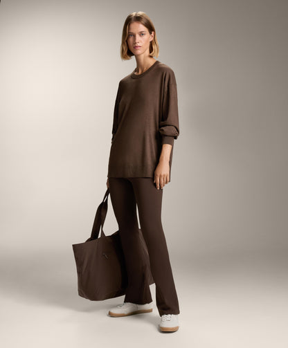 Round neck knit jumper 10% cashmere