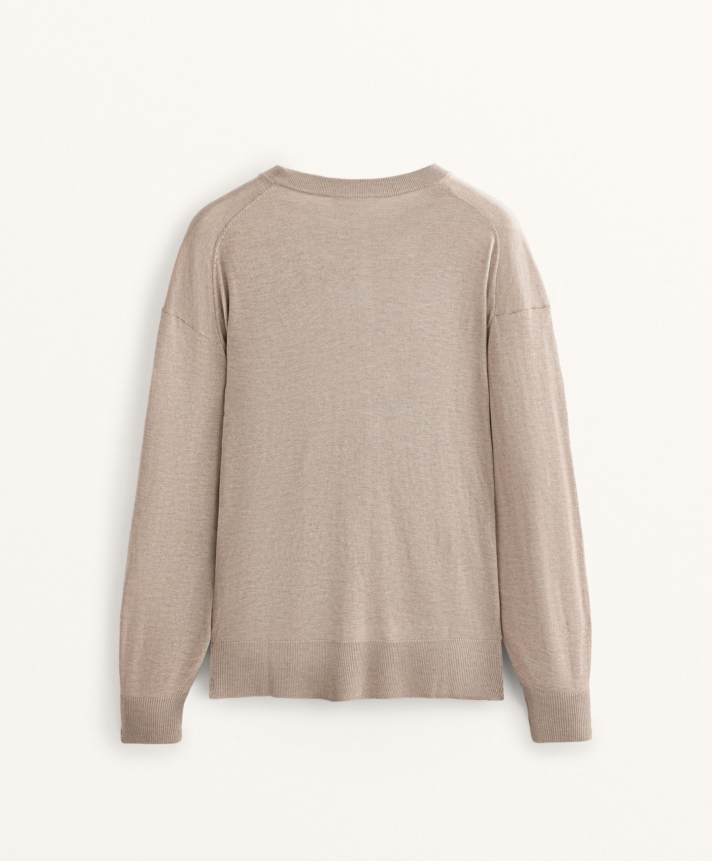 Round neck knit jumper 10% cashmere