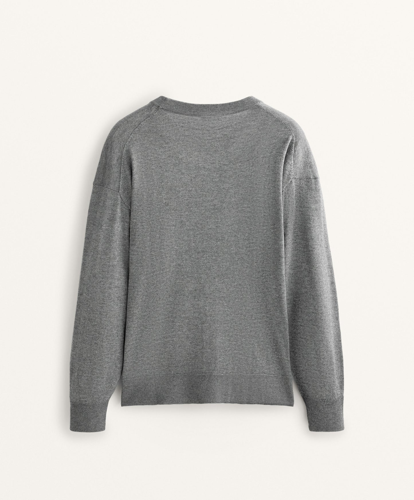 Round neck knit jumper 10% cashmere