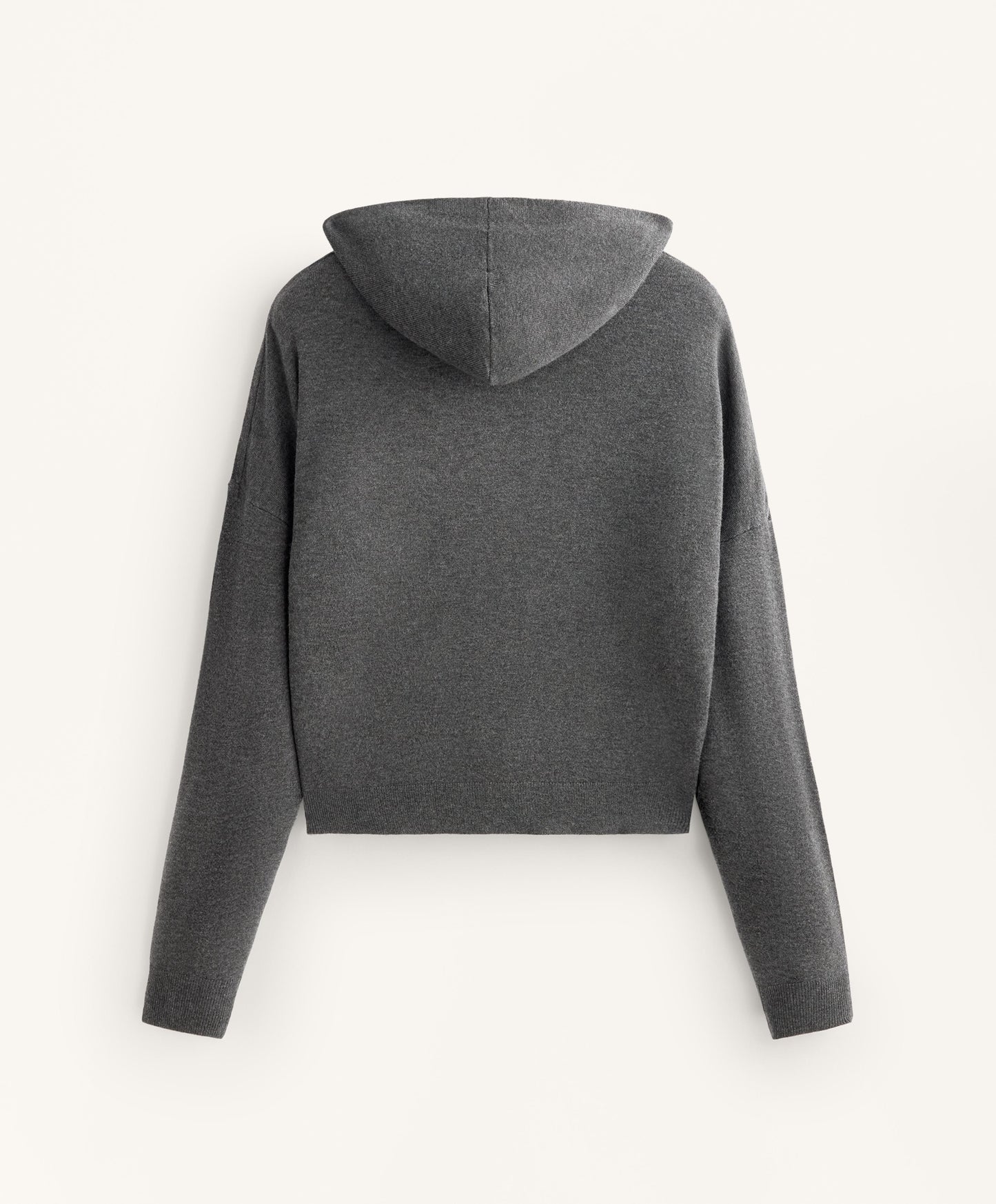Knit crossover hooded jumper