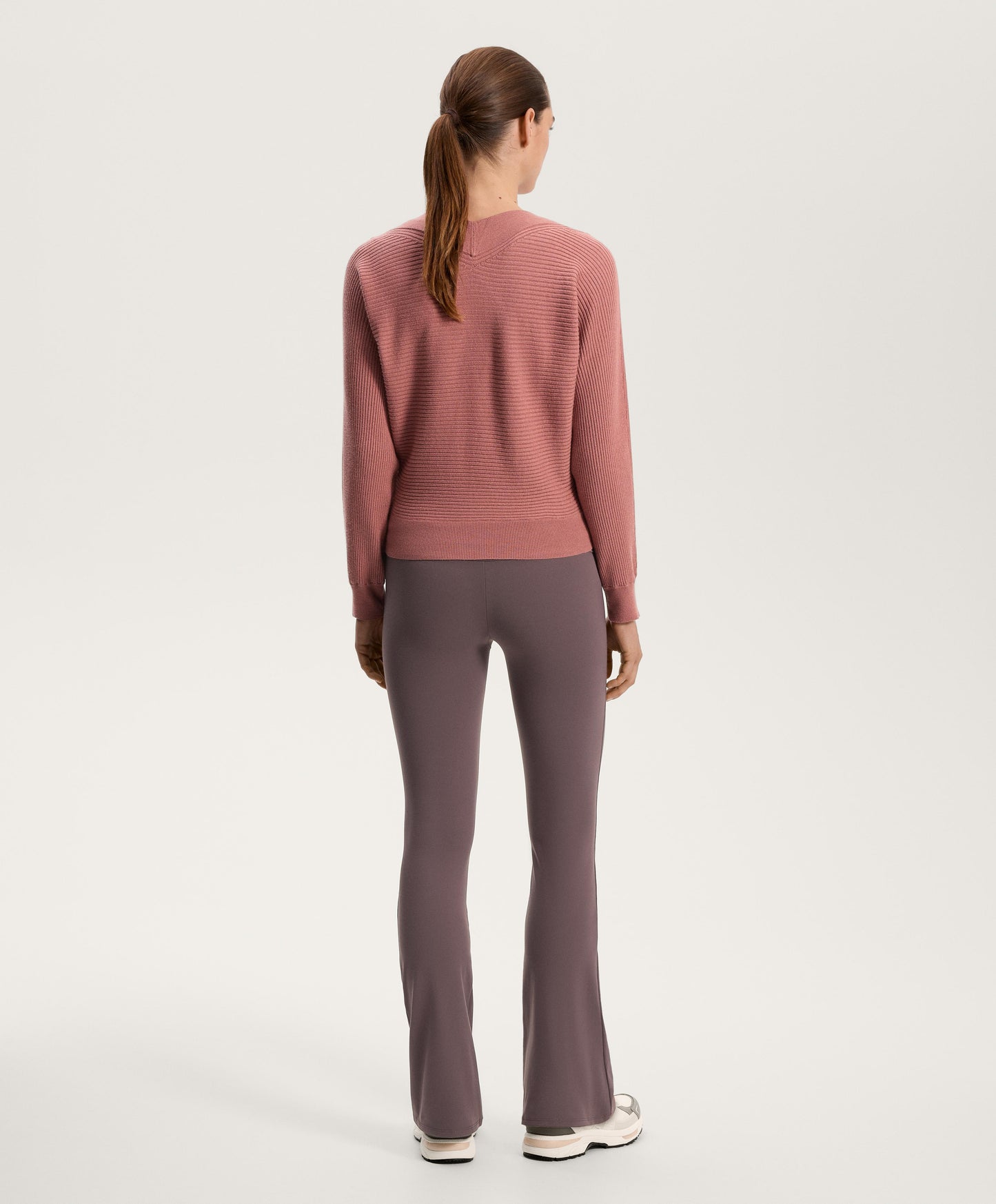 Crossover rib knit jumper