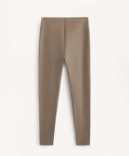 Ankle-length high rise Compressive core control block leggings 65 cm