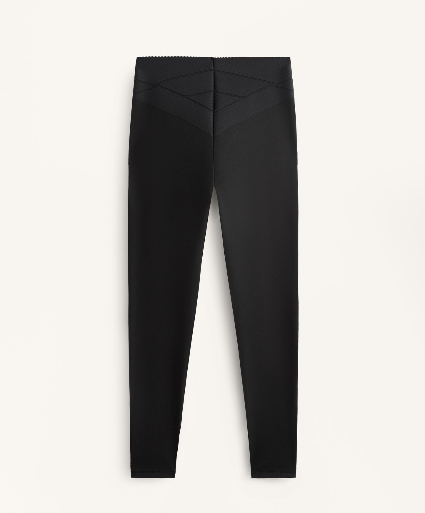 Ankle-length high rise Compressive core control block leggings 65 cm