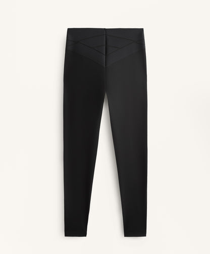 Ankle-length high rise Compressive core control block leggings 65 cm
