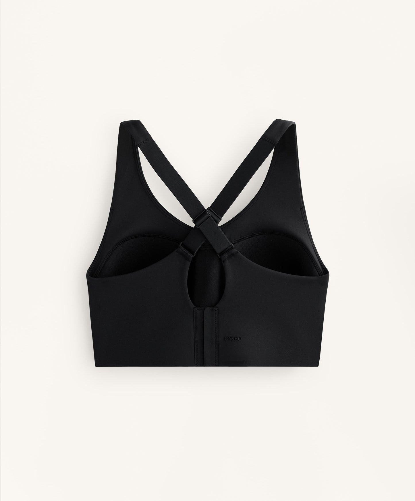 Compressive cross-back sports bra with firm support