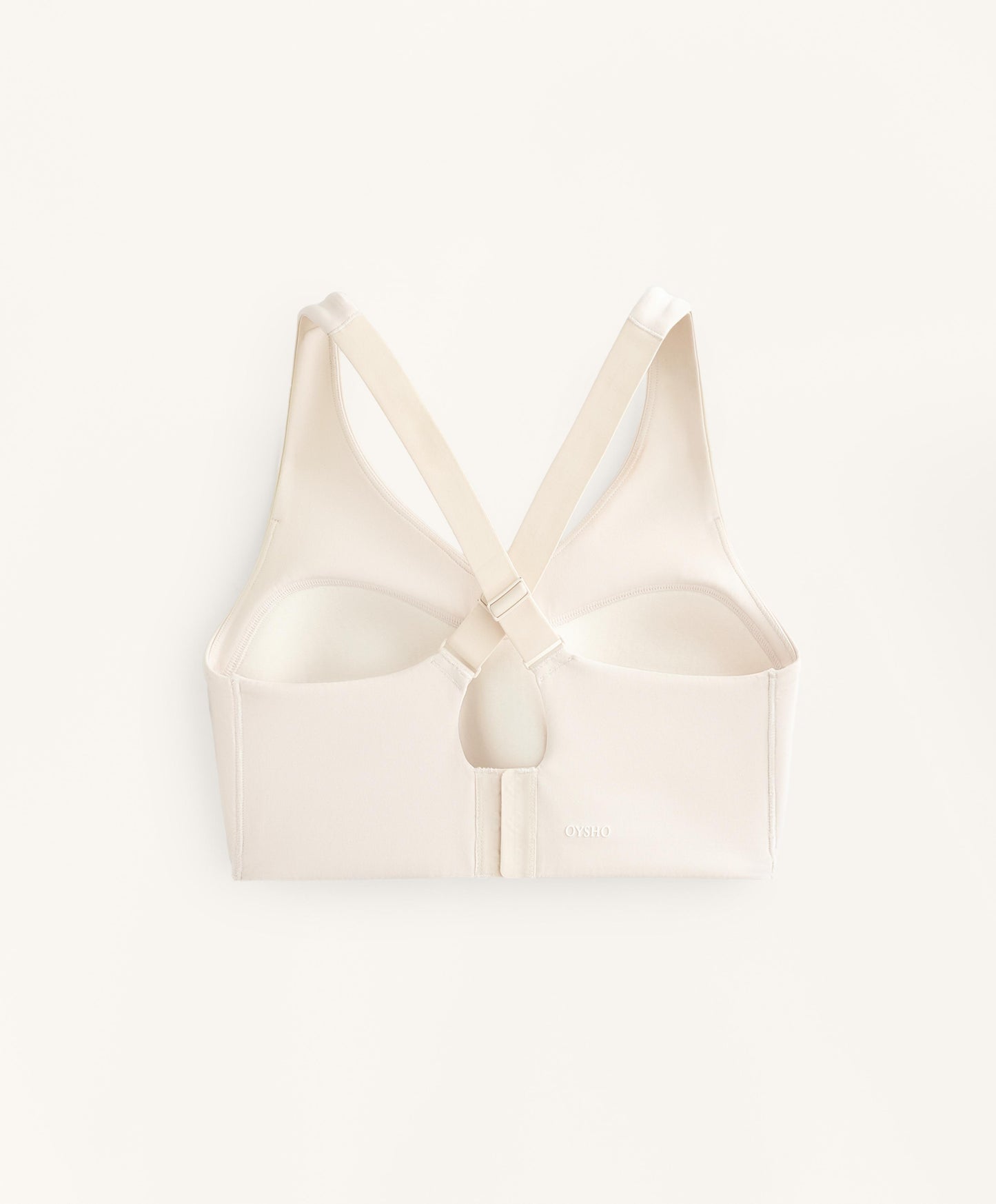 Compressive cross-back sports bra with firm support