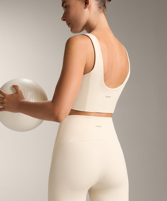 Waffle V-neck Top