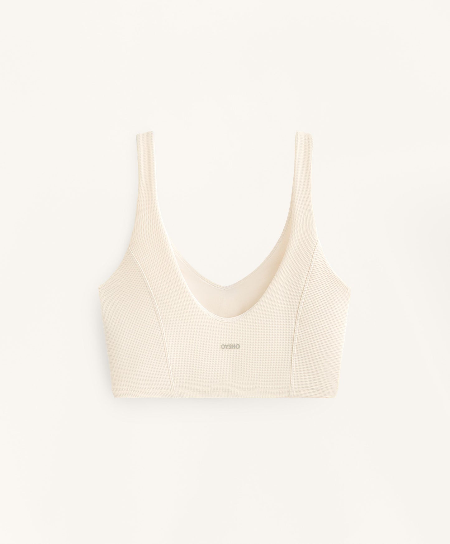 Waffle V-neck Top