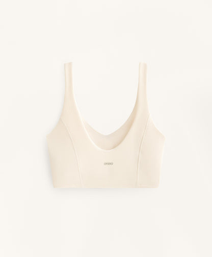 Waffle V-neck Top