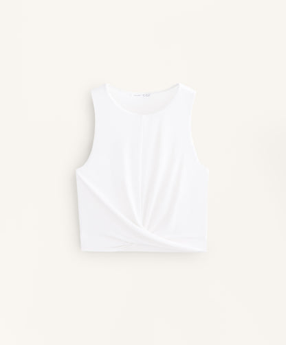 Crossover hem tank top
