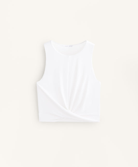 Crossover hem tank top