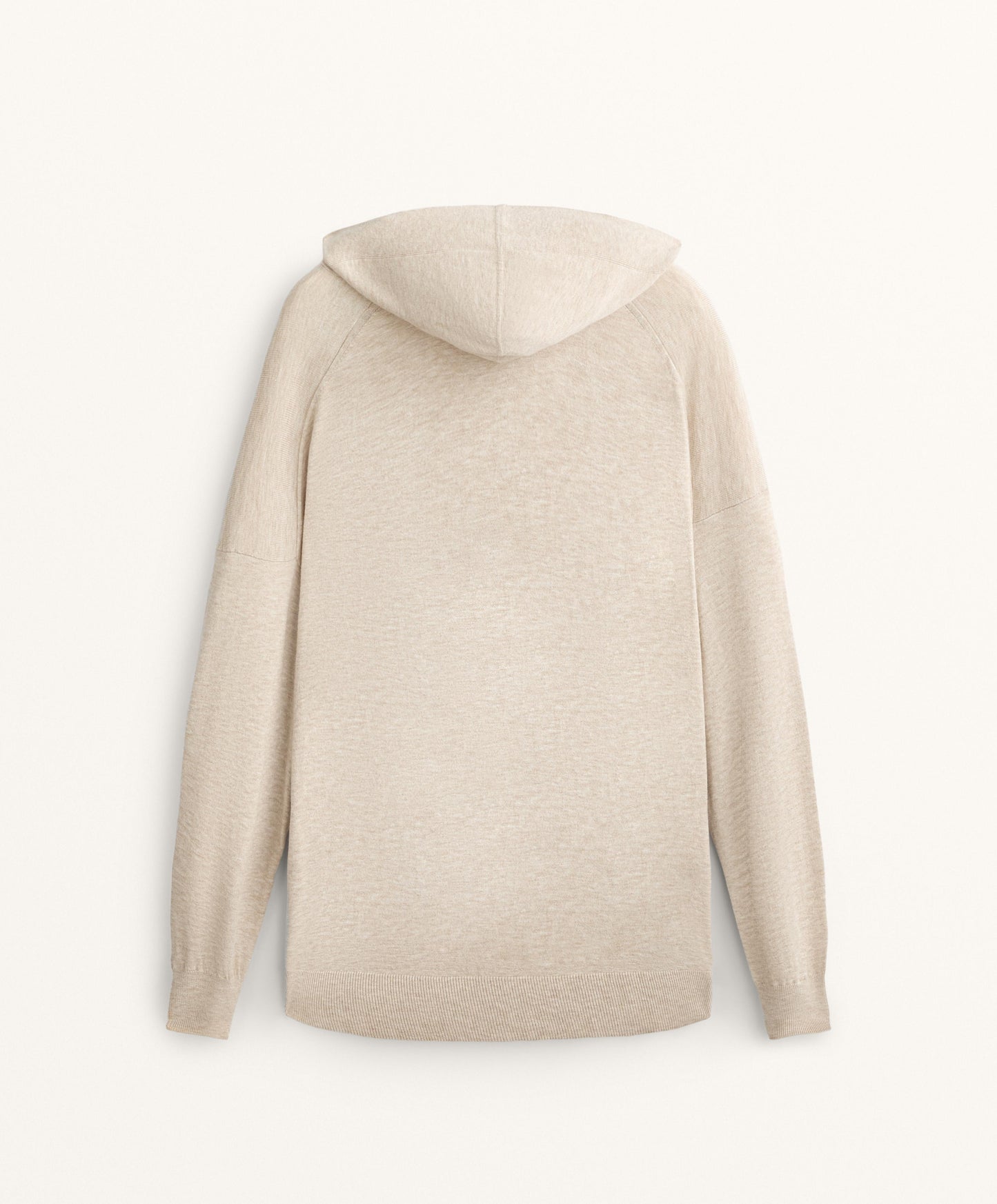 Fine knit hooded jumper