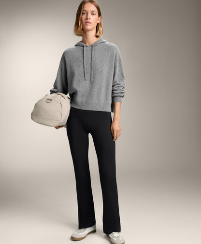 100% cashmere knit hoodie sweatshirt