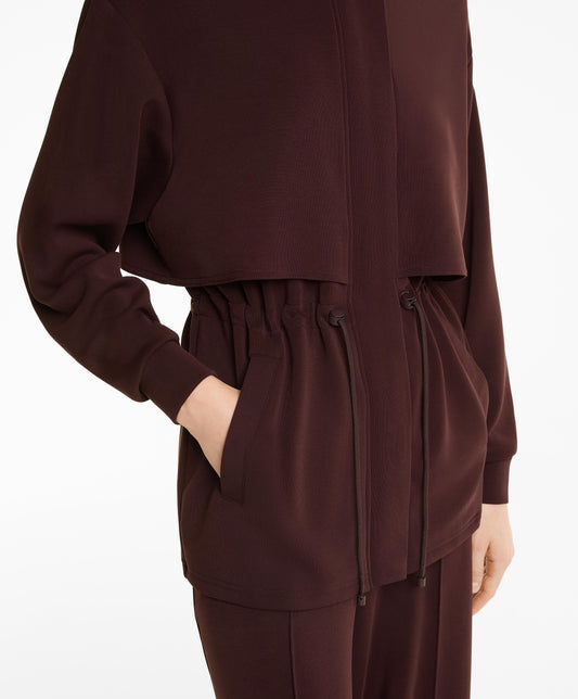 Long soft-feel modal jacket with pockets