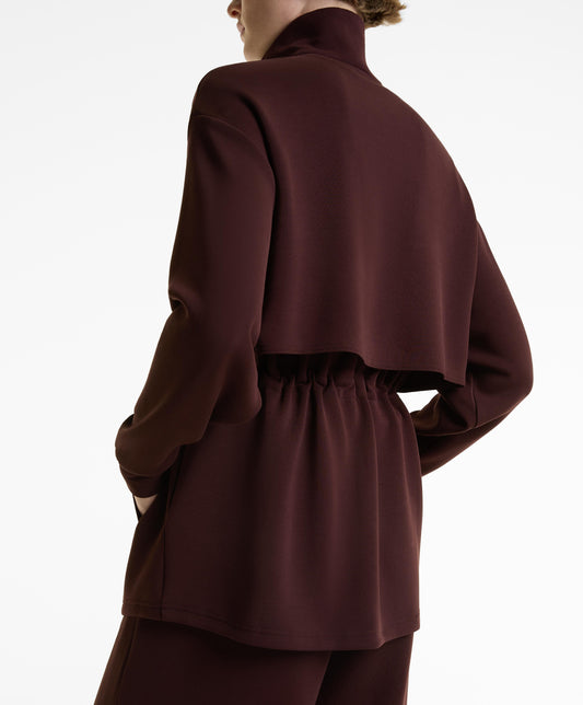 Long soft-feel modal jacket with pockets