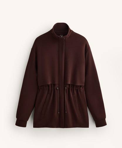 Long soft-feel modal jacket with pockets