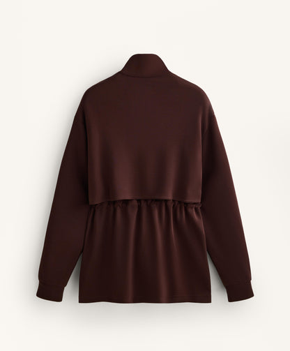 Long soft-feel modal jacket with pockets
