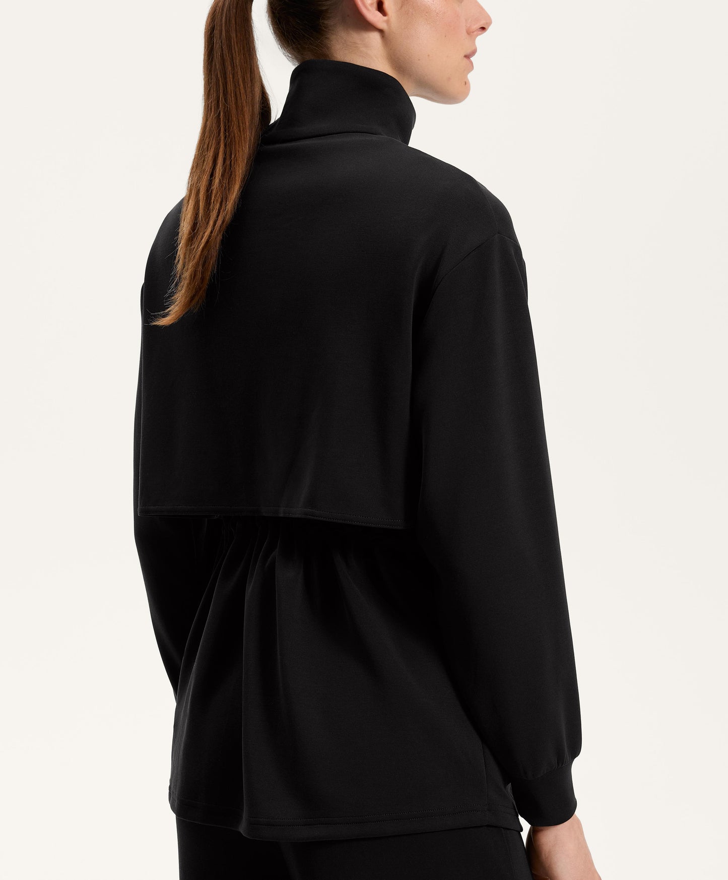Long soft-feel modal jacket with pockets