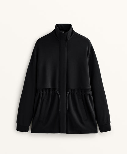 Long soft-feel modal jacket with pockets
