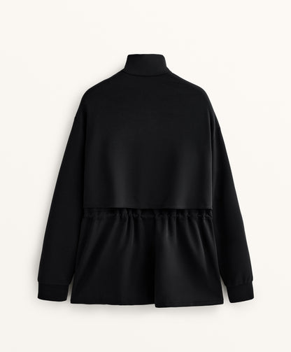 Long soft-feel modal jacket with pockets