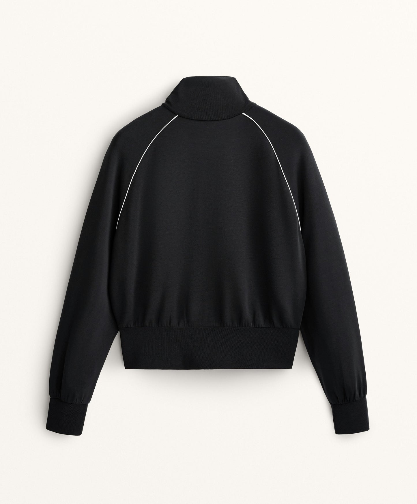 High neck piping jacket with soft touch modal