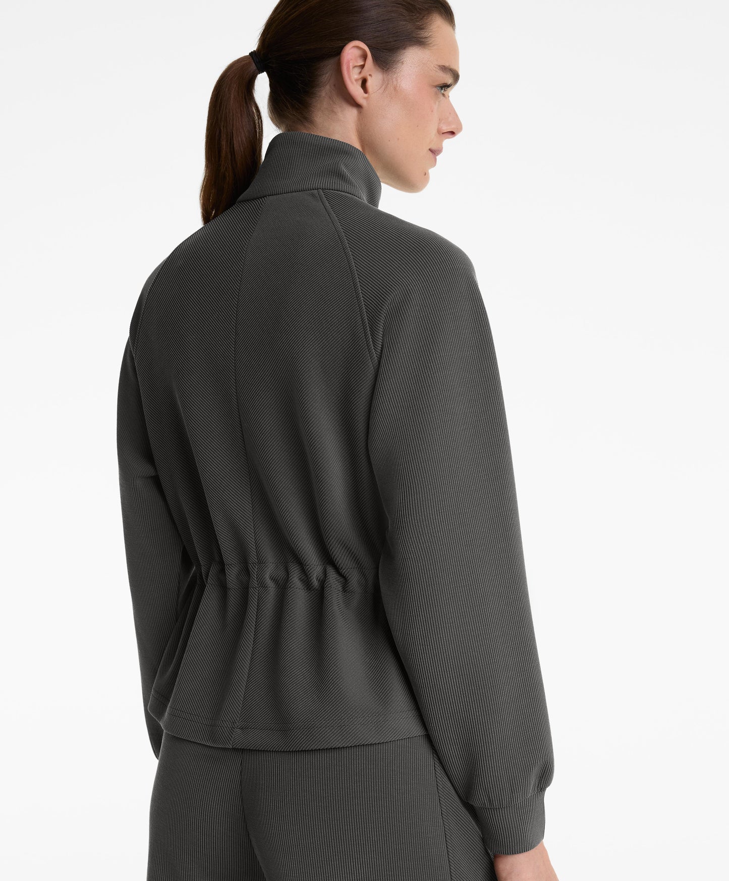 Adjustable waist rib jacket 29% modal
