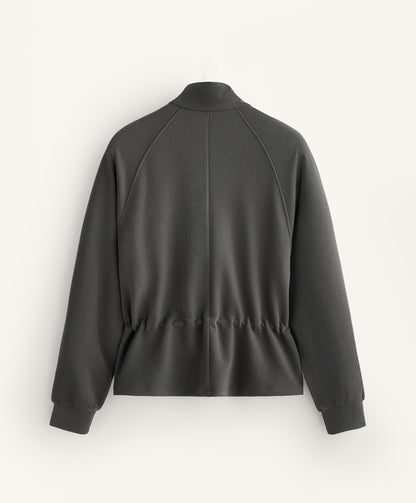 Adjustable waist rib jacket 29% modal