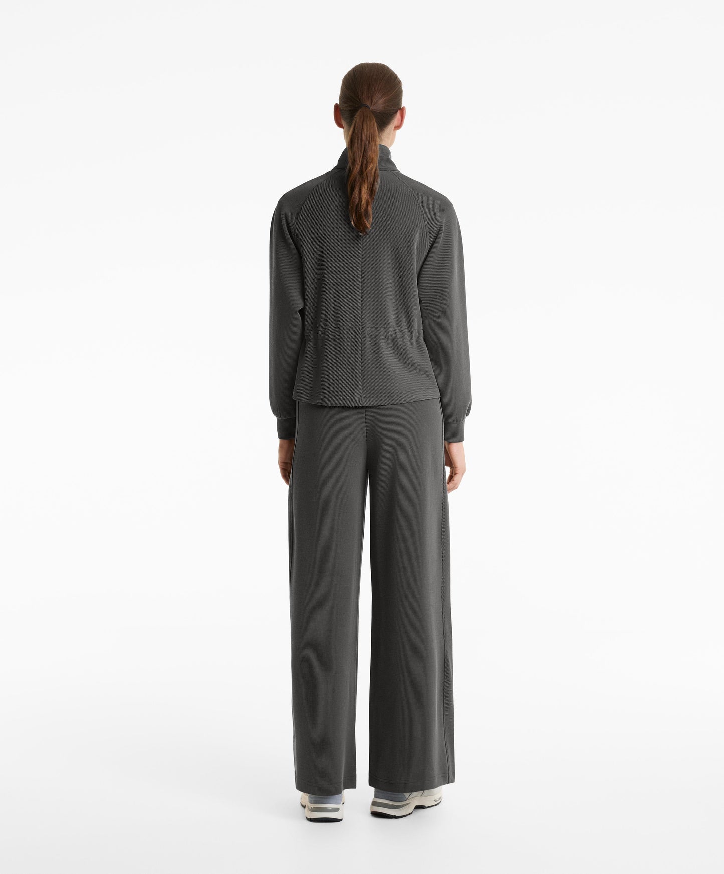 Adjustable waist rib jacket 29% modal