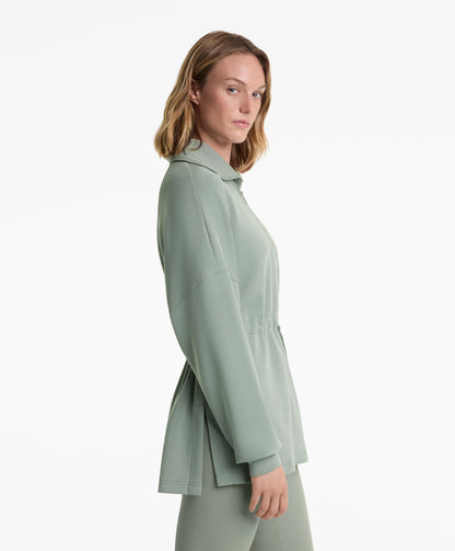 Soft-touch half-zip sweatshirt with modal
