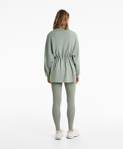 Soft-touch half-zip sweatshirt with modal