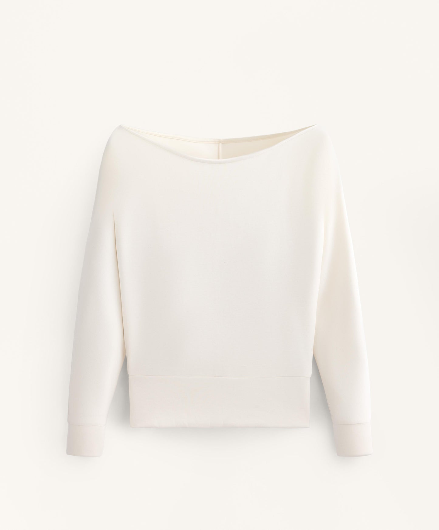 Round neck sweatshirt with soft-touch modal