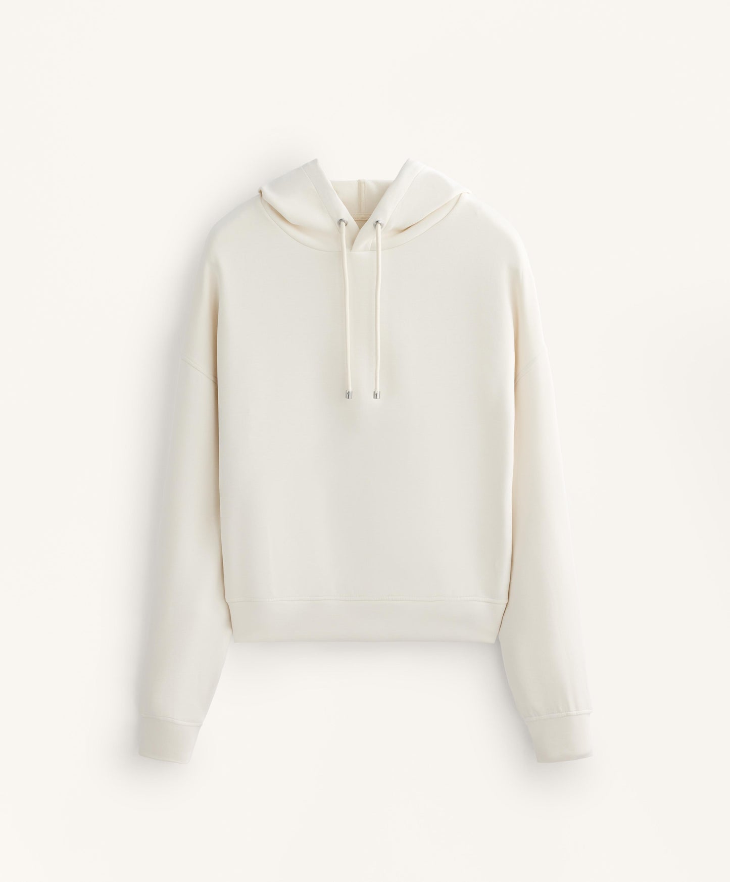 Boxy hooded sweatshirt with brushed modal
