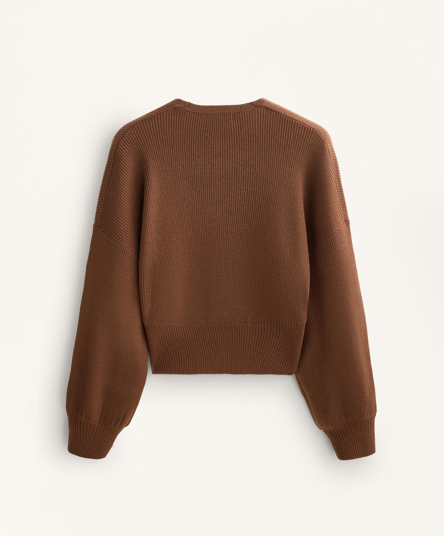 Crossover rib knit jumper