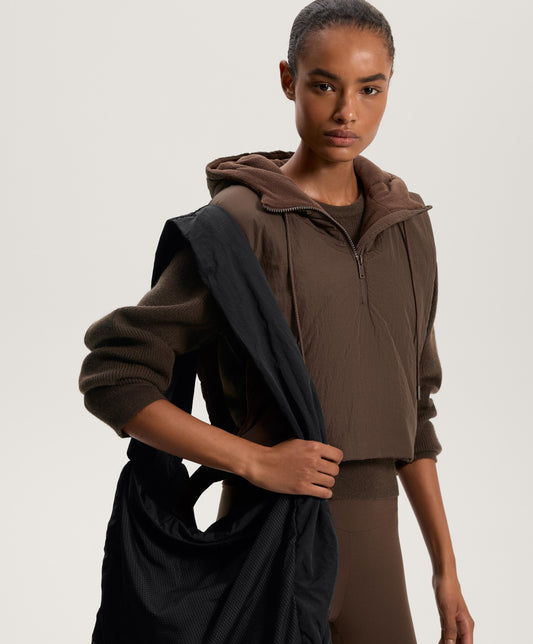Fitted waist rib knit jumper