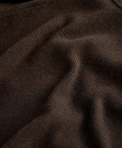 Fitted waist rib knit jumper