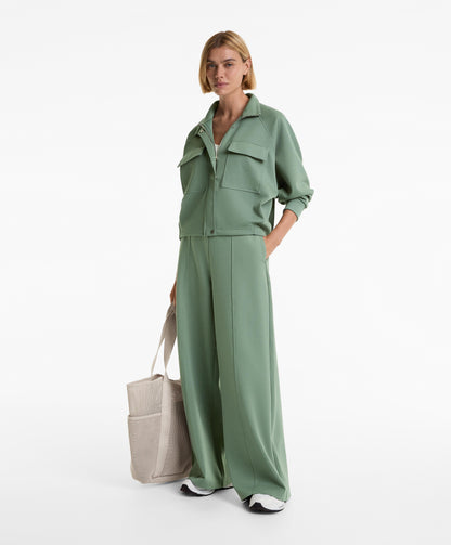 Piqu¨¦ pockets jacket with cotton