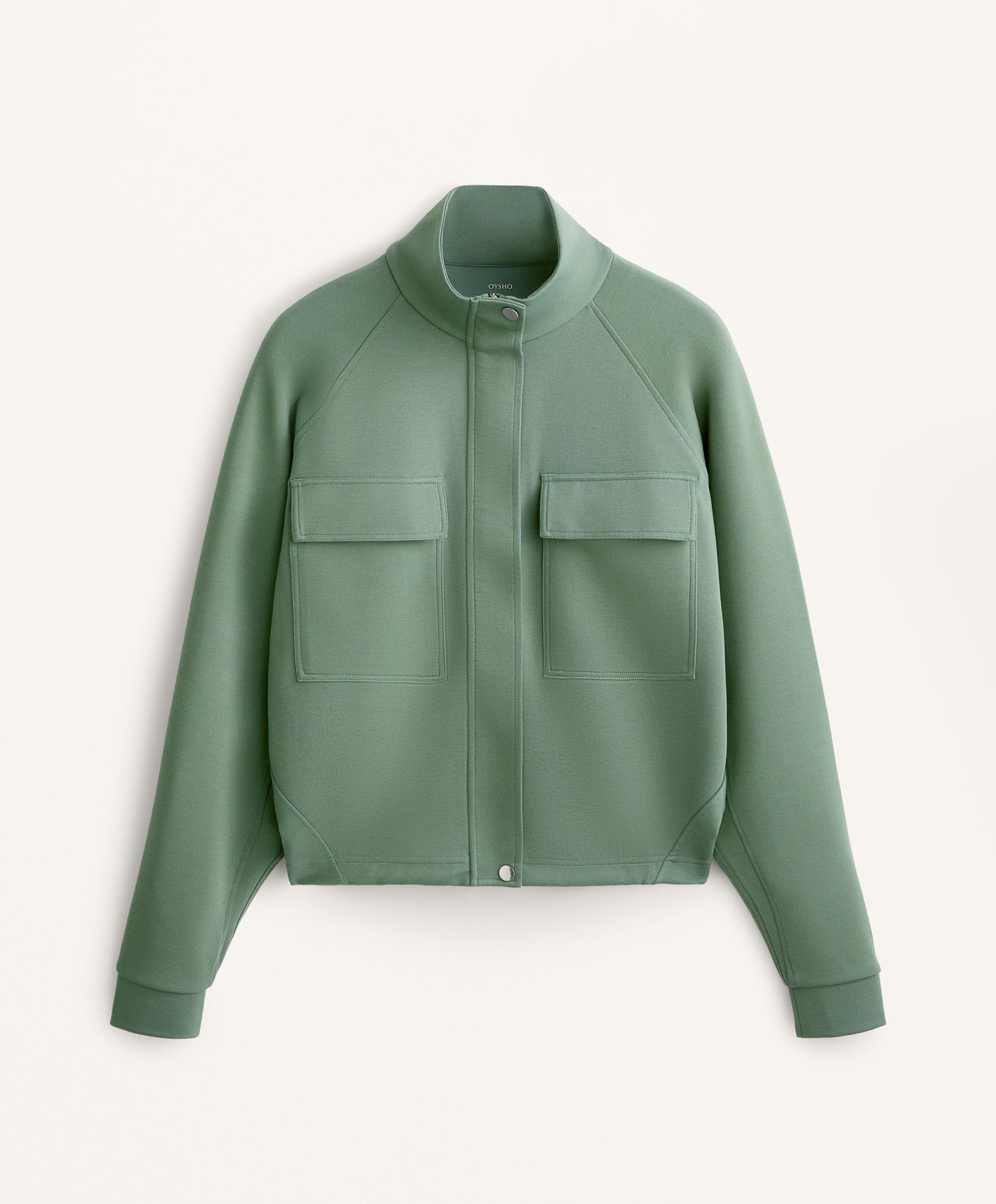 Piqu¨¦ pockets jacket with cotton