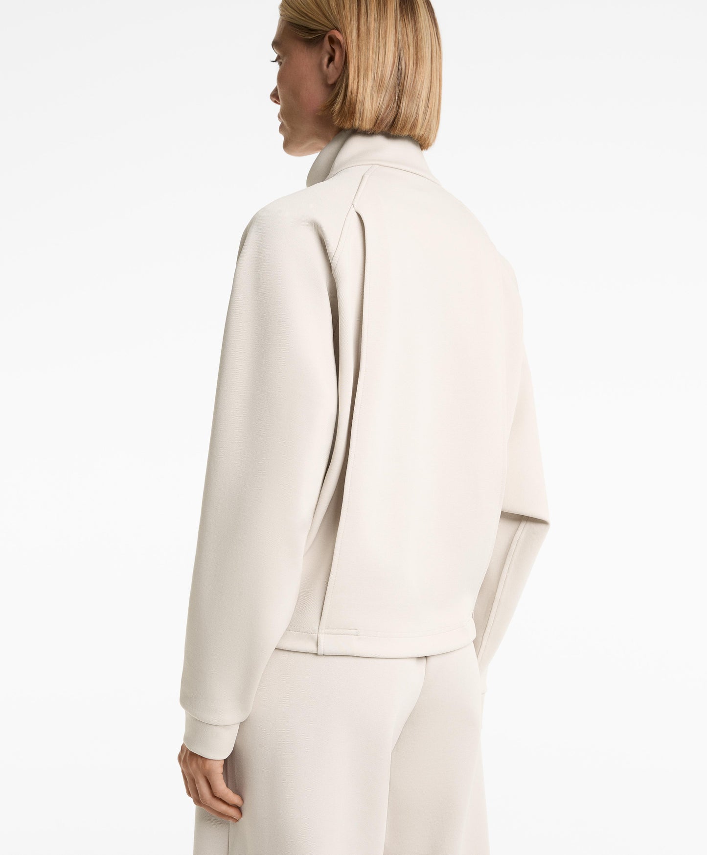 Piqu¨¦ pockets jacket with cotton